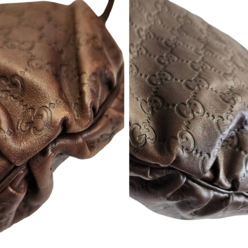 GUCCI guccisima hysteria brown leather 2way hobo bag - Picture 6 of 13